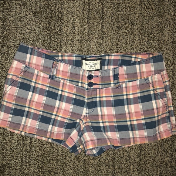 Abercrombie Fitch Plaid Short Shorts 